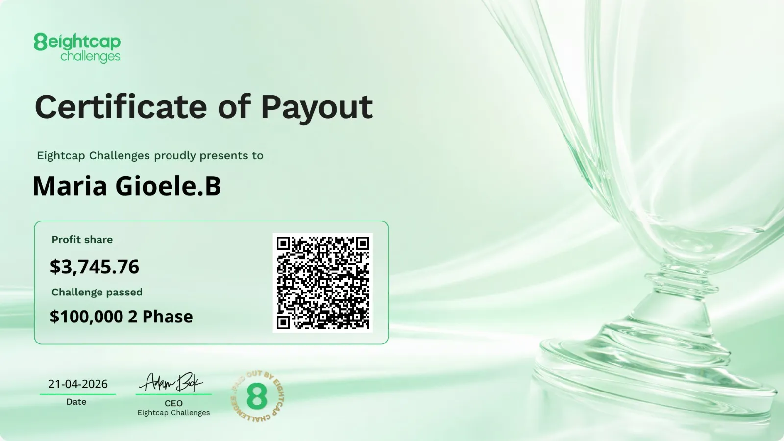 Certificato di payout 2