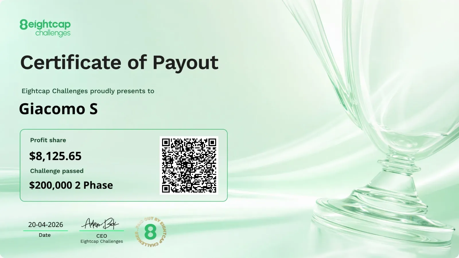 Certificato di payout 4