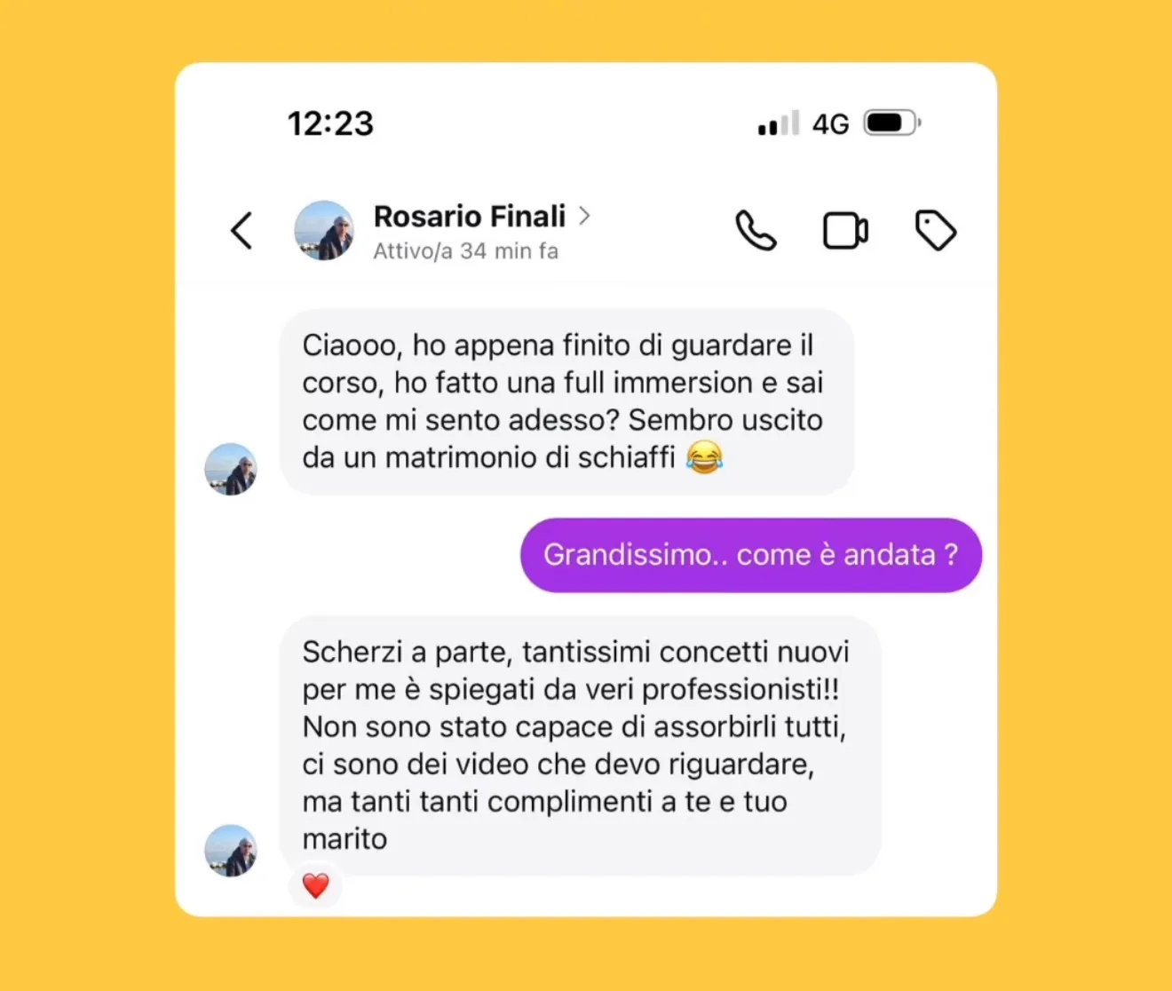 Messaggio di un membro della community Trinity Hub (1)