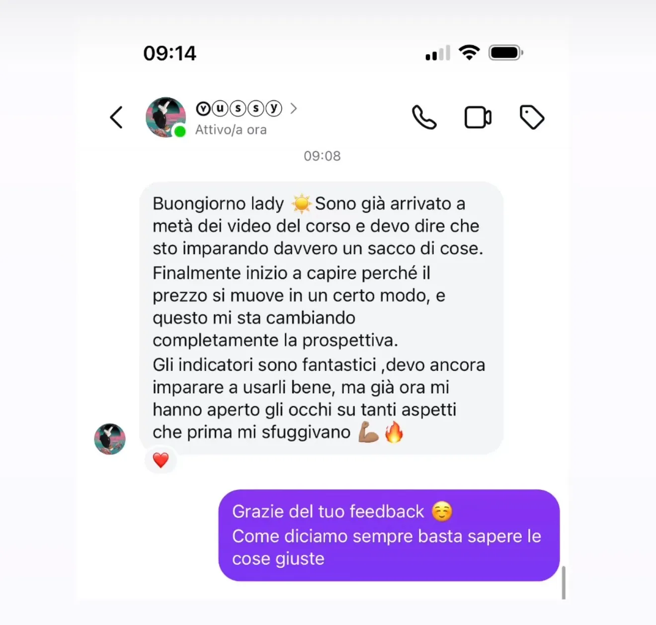Messaggio di un membro della community Trinity Hub (2)