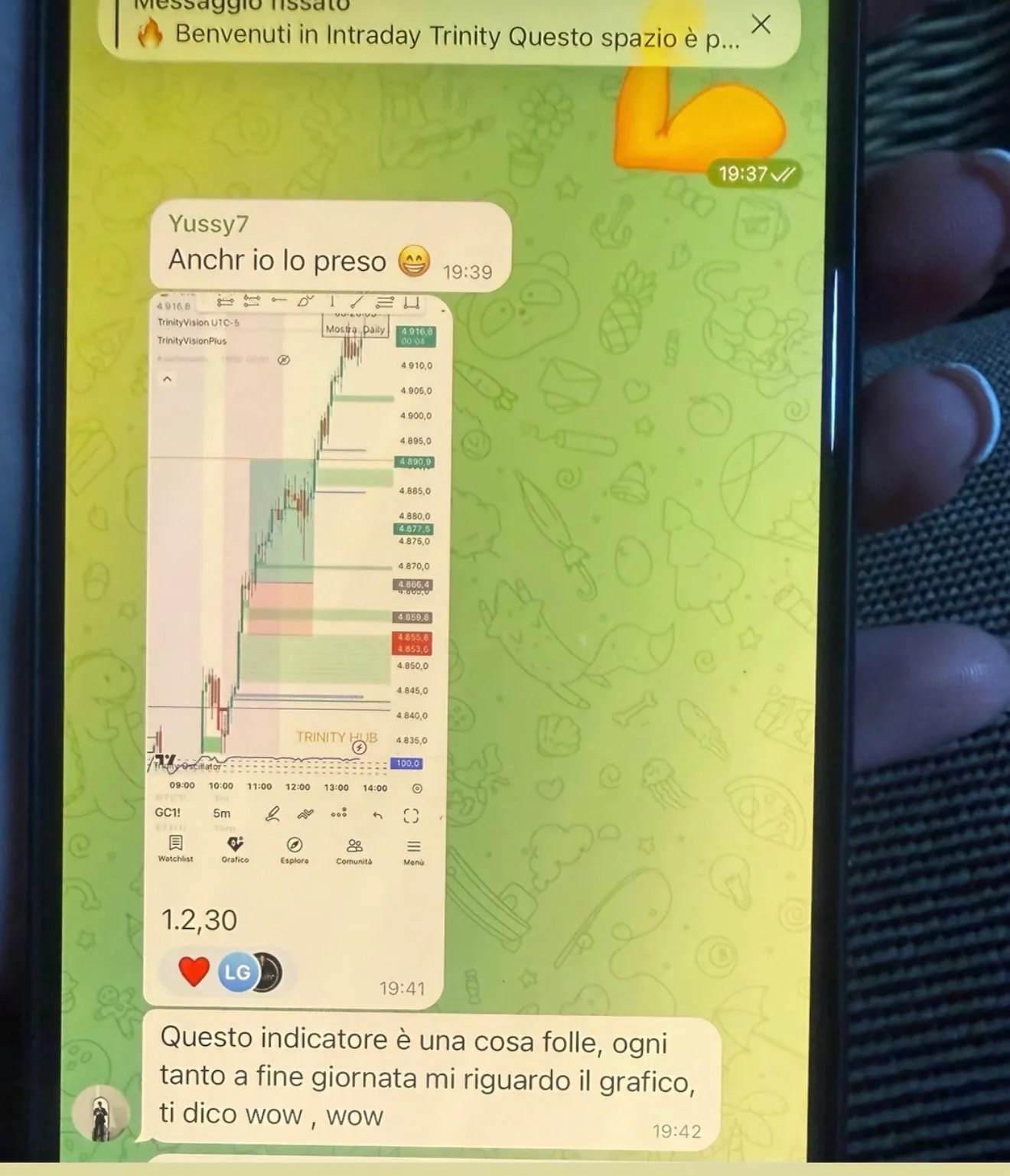 Messaggio di un membro della community Trinity Hub (5)